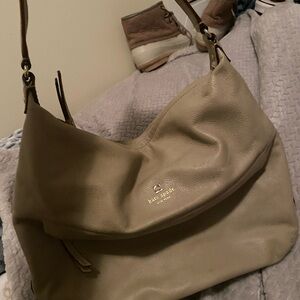 Kate Spade Tan Hobo Bag with Relaxed Crescent Shape